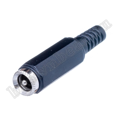 Разъем питания DC гнездо 2.1 х 5.5 мм, на кабель с амортизатором DJK-00A