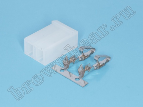 Разъем питания 2 контакта, гнездо на кабель, шаг 5.08 мм MHU-2 фото 3