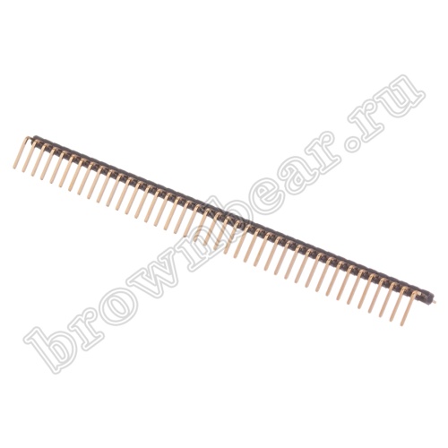 Разъем штыревой однорядный на плату, 1х40, шаг 2.54мм, угловой, тип 2 фото 7