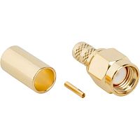 Разъем RP-SMA Amphenol, гнездо на кабель RG-58, обжимной, позолоченный 132113RP 