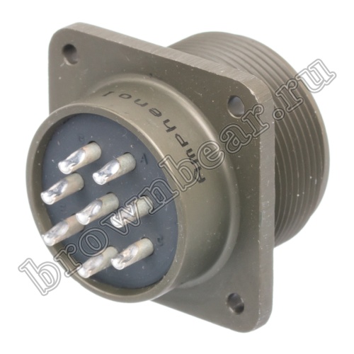 Разъём Amphenol серии MS, 8 контактов, розетка на блок, тип 22, резьбовой MS3102E-22-18S фото 5