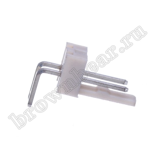 Разъем питания 2 контакта, вилка на плату, прямой угол, шаг 2.54 мм WF-2R фото 9