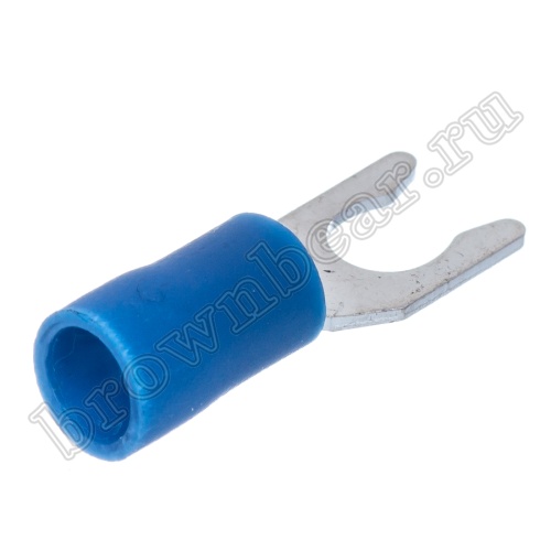 Клемма вилочная обжимная тип "U" 4.3 мм на провод 1.5 - 2.5 мм² с защелкой, изолированная, кратно 100шт. TYLI-2-4 фото 3