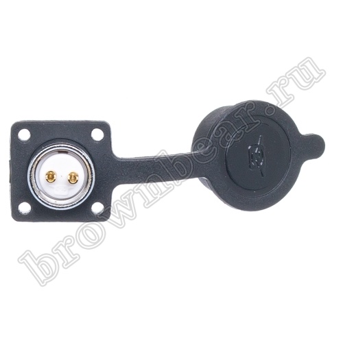 Разъём М14 2 контакта розетка на блок, квадратный фланец фото 4