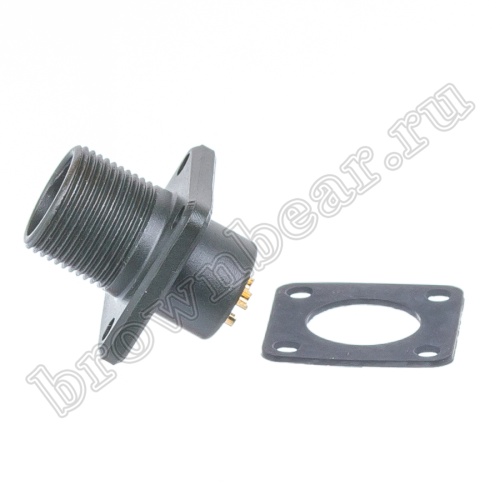 Разъём промышленный круглый MIL-5015 серии MS 3 контакта, вилка на блок фото 4