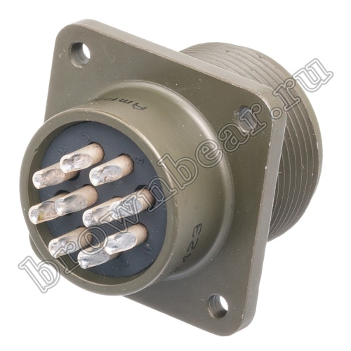 Разъём Amphenol серии MS, 10 контактов, вилка на блок, тип 18, резьбовой MS3102E-18-1P фото 5