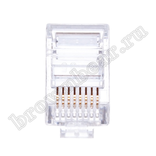 Разъём RJ-45 (8P8C) 3 зубца, вилка под витую пару TPR-8P8C-S3 фото 2