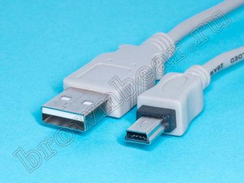 Кабель (шнур) USB, тип А - mini USB, вилка - вилка, 1.8 метра