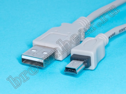Кабель (шнур) USB, тип А - mini USB, вилка - вилка, 1.8 метра