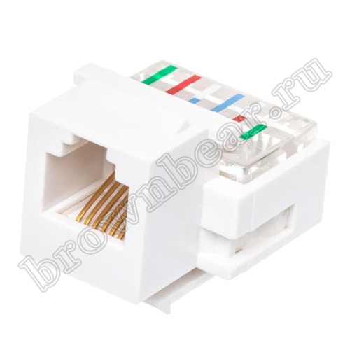 Модуль RJ-12  6P6C, Keystone, белый 