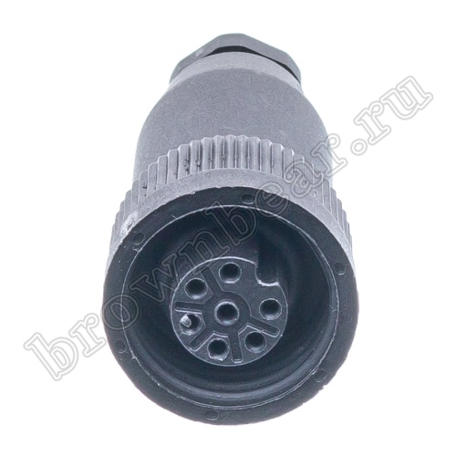 Разъём промышленный круглый серии RD-24 7 контактов, гнездо на кабель фото 2