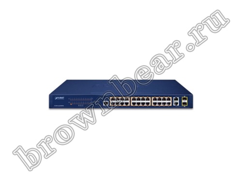 FGSW-2624HPS4 Управляемый L2 PoE коммутатор Planet, 24 порта 100Мбит/с, 2 комбо порта TP/SFP 1Гбит/с фото 3