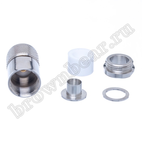 Разъем UHF вилка на кабель, RG-8, пайка UHF-S8P фото 4