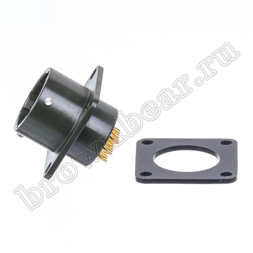 Разъём промышленный байонет MIL-26482 Series I серии HVMS 10 контактов, вилка на блок фото 2