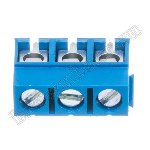 Клеммник винтовой на плату, 3 контакта, 5.0 мм TB-12B фото 2