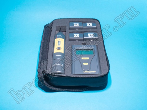 Тестер сетевого кабеля с разъемами RJ-11,12,45, F с цифровым тональным генератором и цифровым пробником 