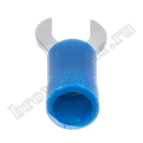 Клемма вилочная обжимная тип "U" 4.3 мм на провод 1.5 - 2.5 мм² круглая, изолированная, кратно 100шт. TYRI-2-4 фото 2