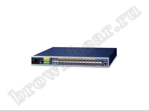 MGSW-28240F Управляемый L3 коммутатор Planet Metro Ethernet 24 слота SFP 100/1000Мб/с,  4 слота SFP+ 10Гб/с, AC+DC резервное питание фото 2