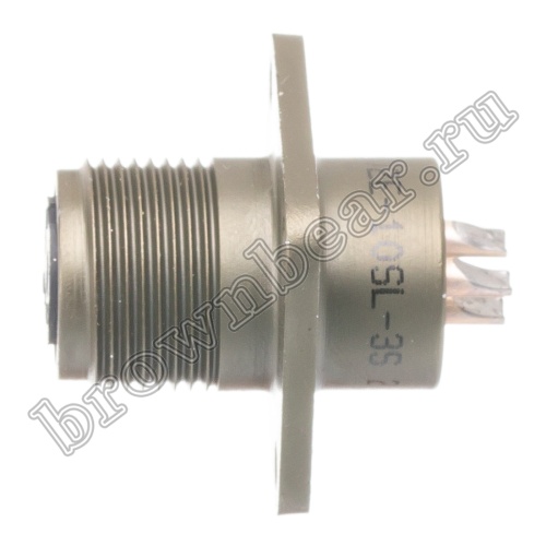 Разъём Amphenol серии MS, 3 контакта, розетка на блок, тип 10SL, резьбовой MS3102E-10SL-3S фото 3