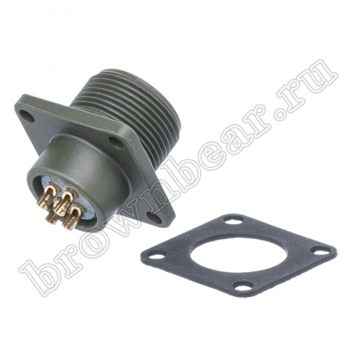 Разъём промышленный круглый MIL-5015 серии MS 4 контакта, гнездо на блок фото 5