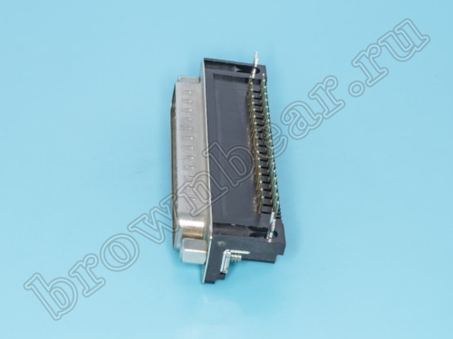 Разъем D-SUB 37 контактов, вилка на плату, прямой угол  9.4мм DRB-37MB фото 3