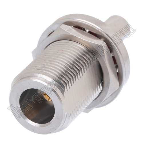 Разъем N Amphenol, гнездо на приборный блок под RG-58, обжимной, крепление гайка 082-5378-RFX