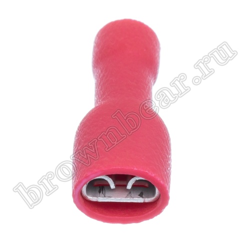 Клемма плоская обжимная 4.8 мм, гнездо на провод 0.25 - 1.5 мм², полностью изолированная, кратно 100шт., РПИ-М TAI4.8-1.25I фото 4