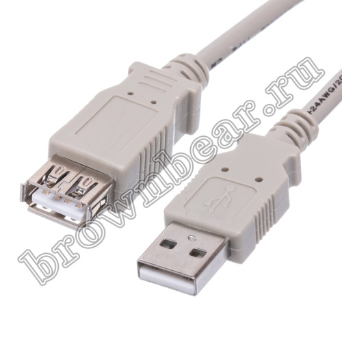 Кабель интерфейсный USB, type А - type А, вилка - гнездо, 1.8 метра фото 3