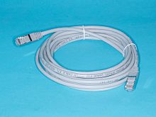 Патч-корд (шнур) RJ-45 - RJ-45 кат.5е, 4м, экранированный, серый 