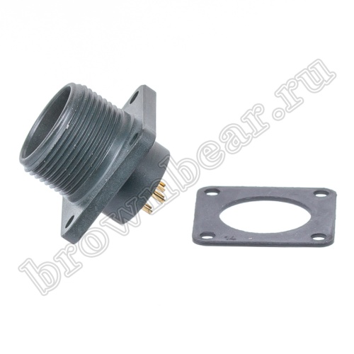 Разъём промышленный круглый MIL-5015 серии MS 3 контакта, вилка на блок фото 3