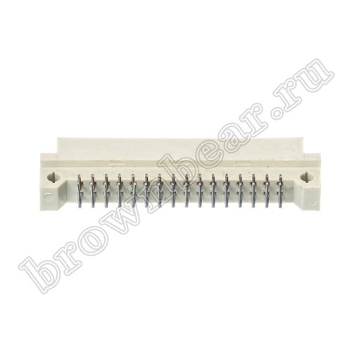 Разъём DIN 41612 32 контакта, вилка, прямой угол, 2 ряда, короткий фото 4