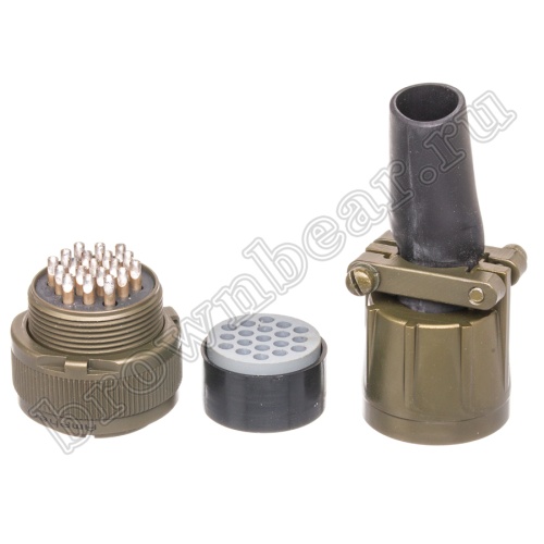 Разъём Amphenol серии MS, 19 контактов, розетка на кабель, тип 22, резьбовой MS3106E-22-14S фото 3