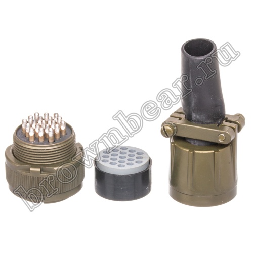 Разъём Amphenol серии MS, 19 контактов, розетка на кабель, тип 22, резьбовой MS3106E-22-14S фото 6