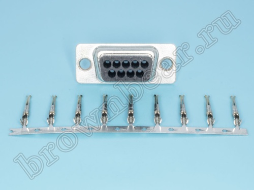 DC-9F Разъем D-SUB   9 контактов, гнездо на кабель, обжимные контакты фото 5