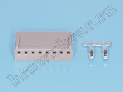 Разъем питания 8 контактов, гнездо на кабель, шаг 2.54 мм HU-8 фото 5