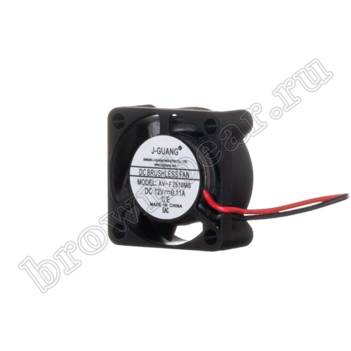 Вентилятор для корпуса 25х25х10, DC 12В, 0.09А, подшипник скольжения, AV-F2510MS фото 7