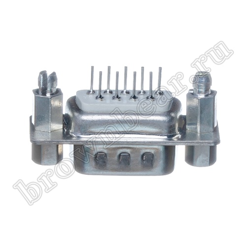 Разъем D-SUB   9 контактов, вилка на плату, вертикальный с крепежными стойками DBS-9M фото 4