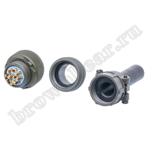 Разъём промышленный круглый MIL-5015 серии MS 10 контактов, гнездо на кабель фото 6