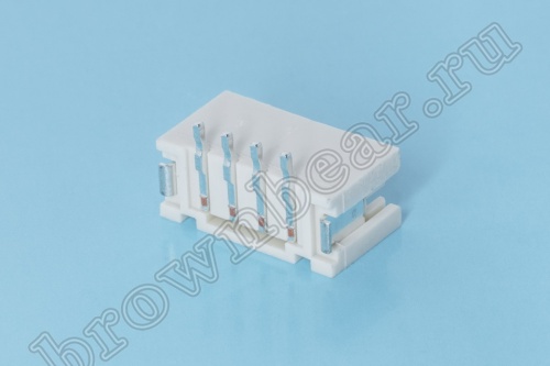 Разъем питания 4 контакта, вилка на плату, поверхностный монтаж, шаг 2.0 мм MW-4S фото 3