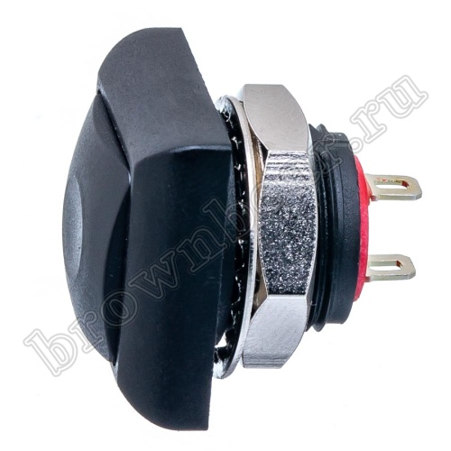 Кнопка влагозащищенная IP67 без фиксации, квадратная на блок, НР, черная PSW-8-B фото 2