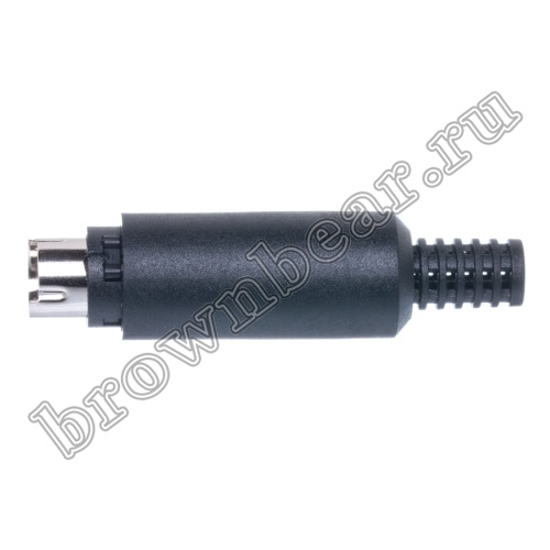 Вилка mini DIN 4 контакта на кабель, SVHS MDN-4M фото 3