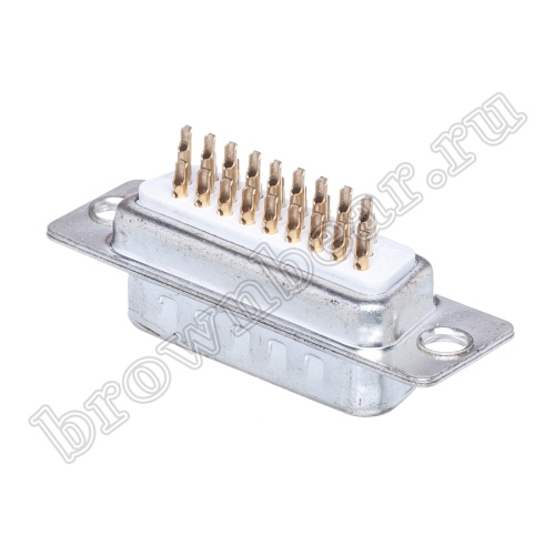 Разъем D-SUB 26 контактов высокой плотности, вилка на кабель, пайка DHS-26M фото 2