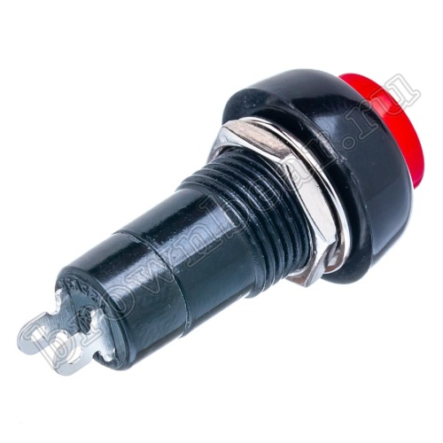 Кнопка с фиксацией, круглая на блок, НР, 220В, красная PSW-6FM-R фото 4