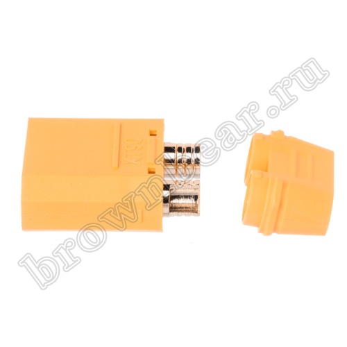 Разъем питания XT90 для АКБ, 2 контакта, штекер на кабель с кожухом XT90H-M.G.Y фото 9