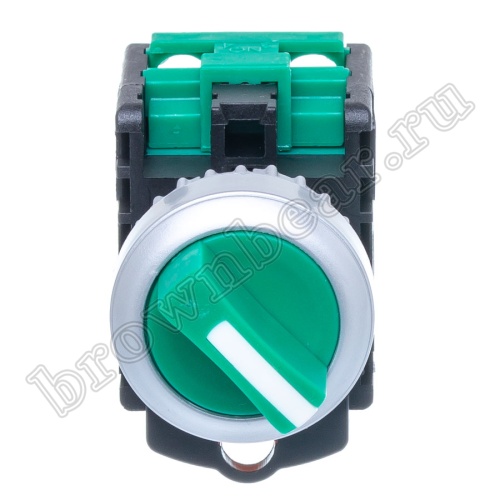 Селекторный переключатель управления, 3 позиции с фиксацией, 30 мм, НP, зеленый TN2SS4G-1AA фото 3
