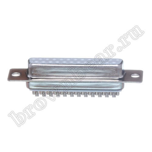 Разъем D-SUB  25 контактов, гнездо на кабель, пайка, тип 2 DB-25F фото 6