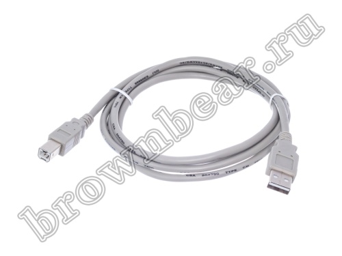 Кабель (шнур) USB, тип А - В, вилка - вилка, 1.5 метра