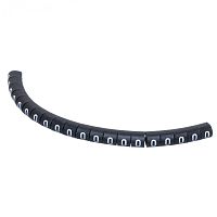 Маркер кабельный цифра 0 (кольцо) для провода d=2.0-3.2 мм, черный, упаковка 20 шт.