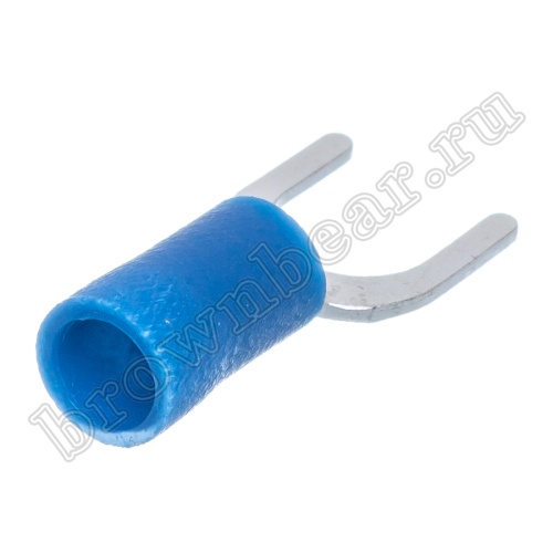 Клемма вилочная обжимная тип "U" 6.4 мм, на провод 1.5 - 2.5 мм², изолированная, кратно 100шт. TYI-2-6 фото 3