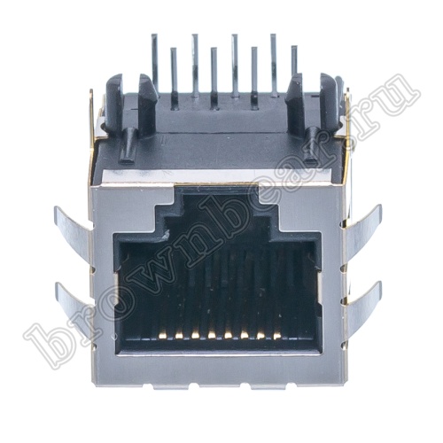 Разъём RJ-45 гнездо на плату, 8 контактов, тип 16, экранированный TJ16S-8P8C фото 5